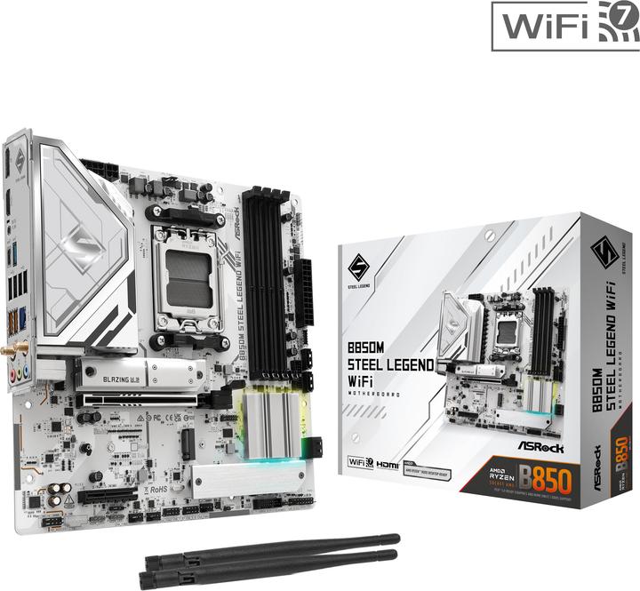 Produktbild AsRock B850M Steel Legend WiFi (AM5, AMD B850, mATX)