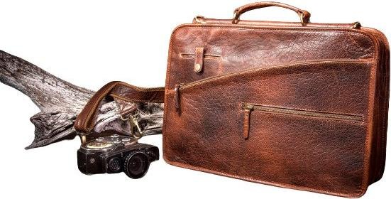 Only-Bags.Store Cartella in vera pelle, borsa per laptop, borsa a tracolla per ufficio, borsa messenger, regalo di (15.50")