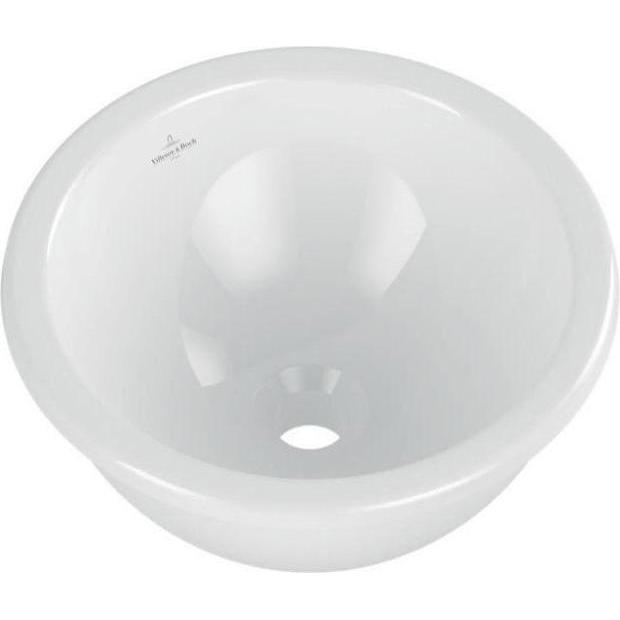 Villeroy & Boch, Lavandino, V&B LOOP & FRIENDS lavabo sottopiano con cassetta, rotondo d= 330mm bianco (330 mm, 330 mm)