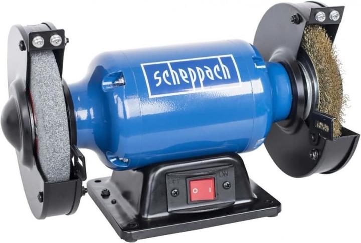 Actual product image Scheppach SM150LB Ponceuse double avec brosse - 230-240V 50Hz 400W - 150mm (Bench grinder, 400 W)