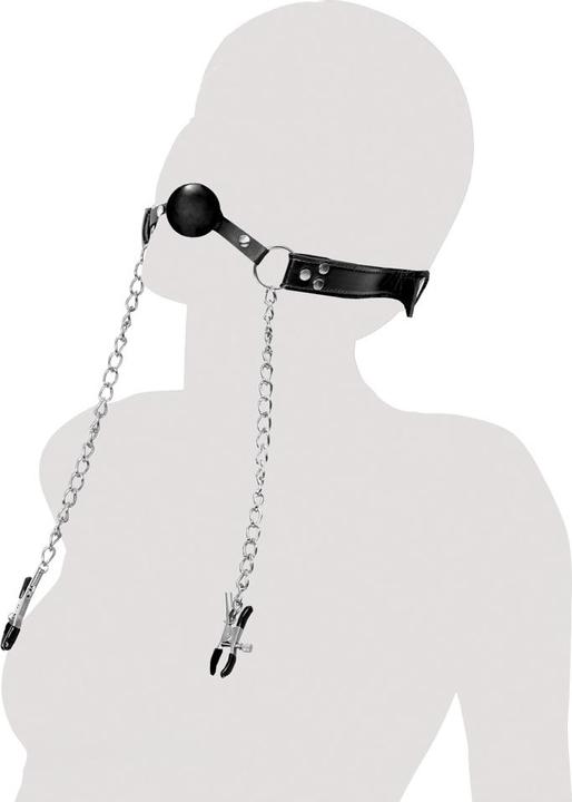 Produktbild Fetish Collection Deluxe Ball Gag En Tepelklemmen