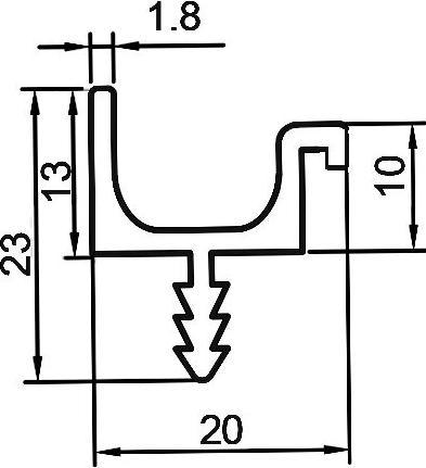 Produktbild Werkstarck Griffleistenprofile mit Profilhöhe 13 mm