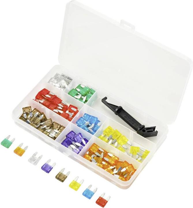Tru Components Flat fuse set, mini 100 pieces (30 A)