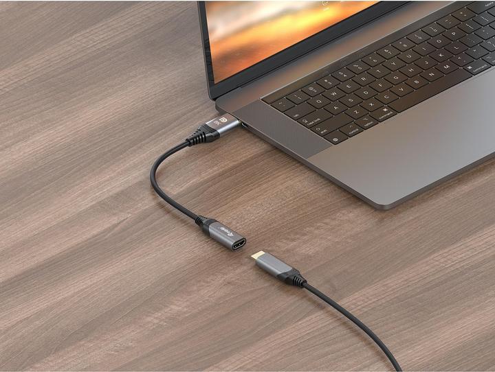 Produktbild equip Displayport->HDMI Adapter 1.4 St/Bu 8K/60Hz grau (HDMI, 15 cm)