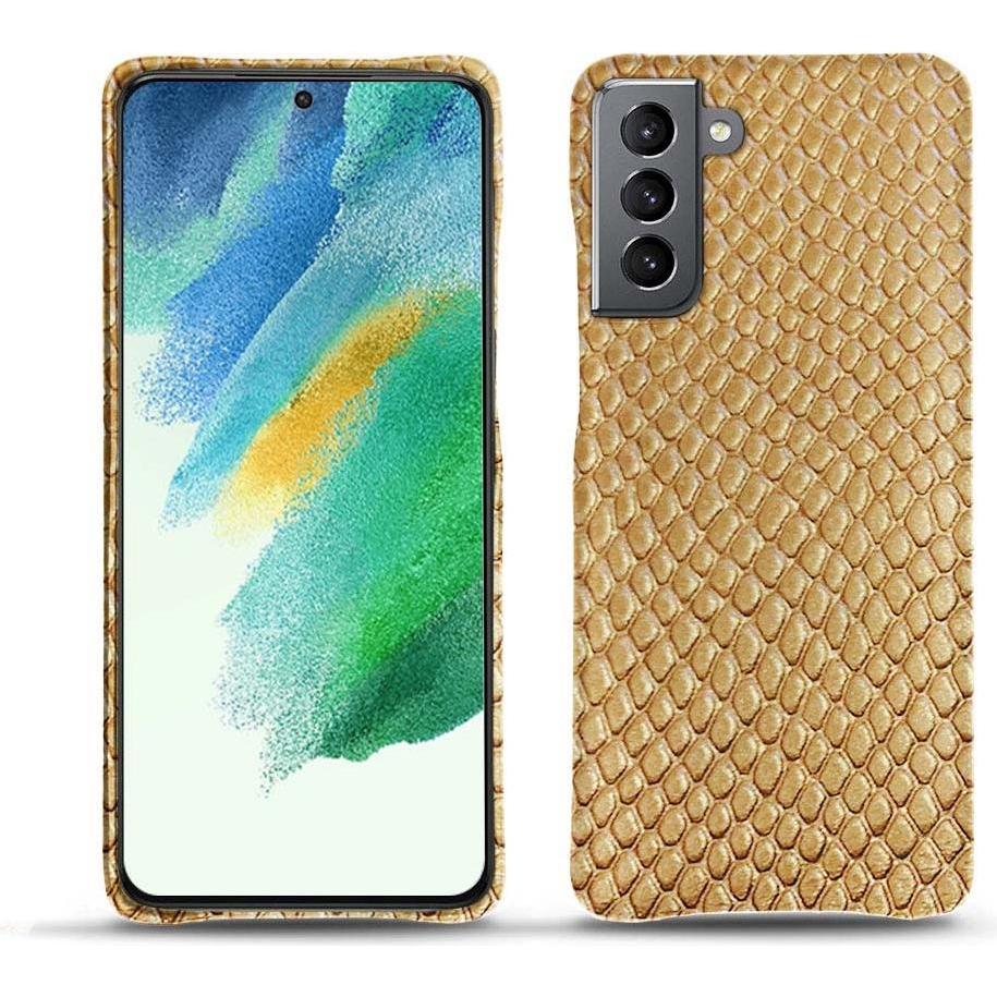 Noreve Lederschutzhülle Samsung Galaxy S21 FE (Samsung Galaxy S21 FE), Smartphone Hülle, Beige