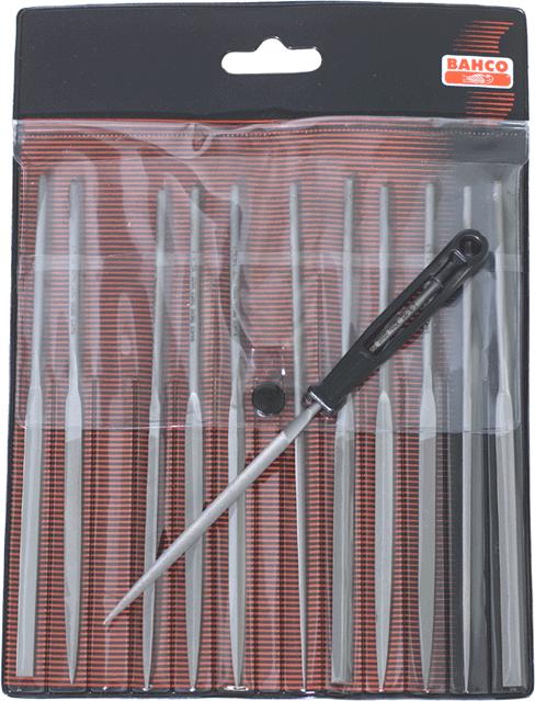Produktbild Bahco Nadelfeilensatz, Schlicht, ohne Heft 160 mm - 12-teilig (Hieb 2, 160 mm)