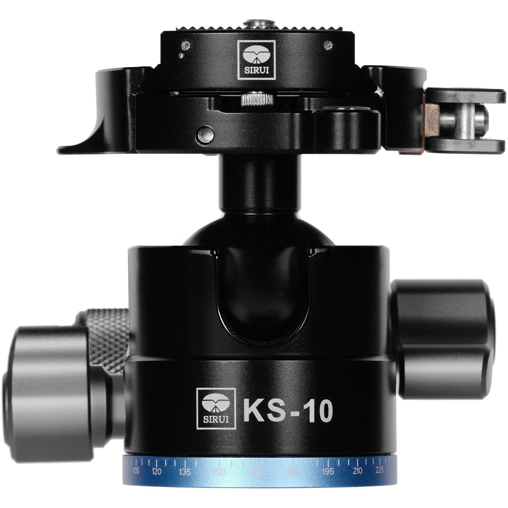 Sirui KS-10 Kugelkopf black mit Schnellverschluss und TY-55X Platte (Kugelkopf), Stativkopf, Schwarz