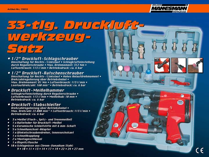 Produktbild Mannesmann Druckluft-Werkzeugset-Satz