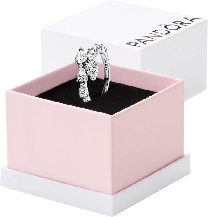 Actual product image Pandora Glittering Overlapping Band Ring (52, 925 Silver)
