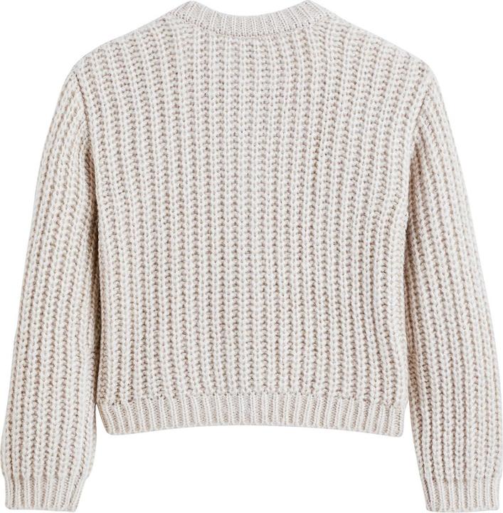 Immagine prodotto La Redoute Collections Grobstrickjacke mit rundem Ausschnitt und Knopfleiste (164)