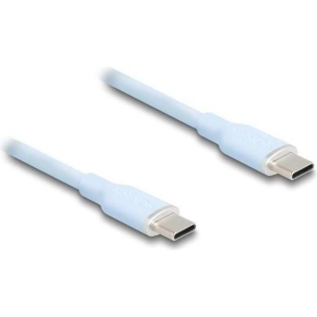 Thumbnail - Delock USB 2.0 Kabel USB Type-C Stecker zu Stecker PD 3.0 60 W 2,5 m blau Siliko (2.50 m, USB 2.0), USB Kabel