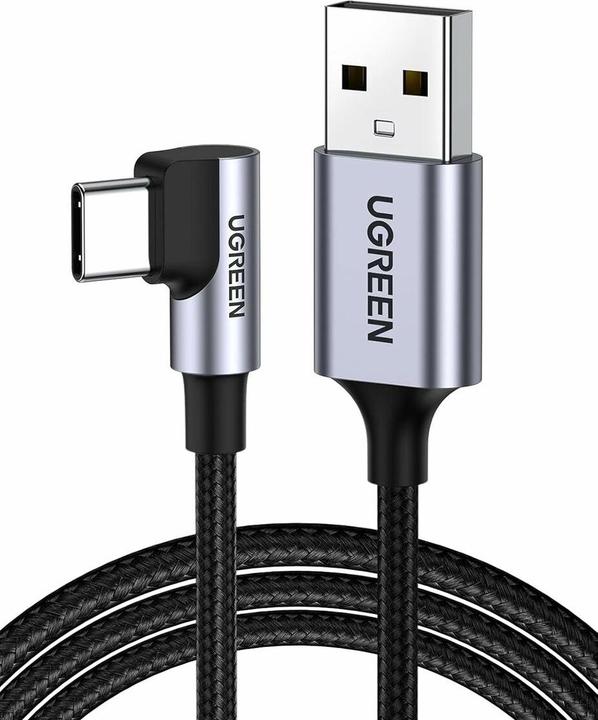 Image du produit Ugreen Câble de données USB-C coudé vers USB-A 2.0 A (2 m, USB 2.0, 18 W)