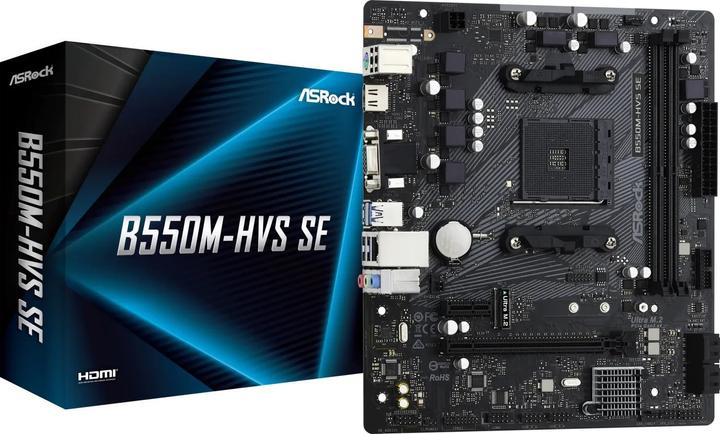 Produktbild AsRock B550M-HVS SE (AM4, AMD PRO 565, mATX)