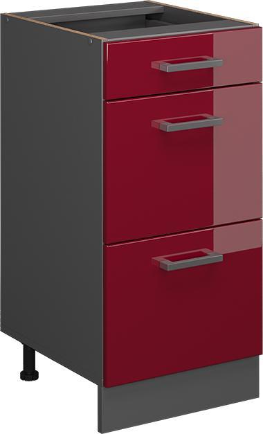 Anthrazit, Bordeaux Hochglanz, Rot, Rot Hochglanz