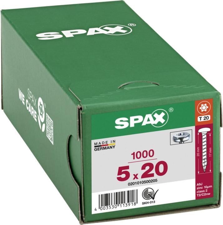 Produktbild Spax Halbrundkopf T-Star Plus T20 Vollgewinde Wirox (1000 Schrauben pro Stück)