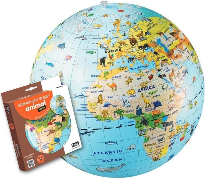 Image du produit Caly Toys CALY Globe-ball gonflable "Animaux du monde", 50 cm (50 cm)