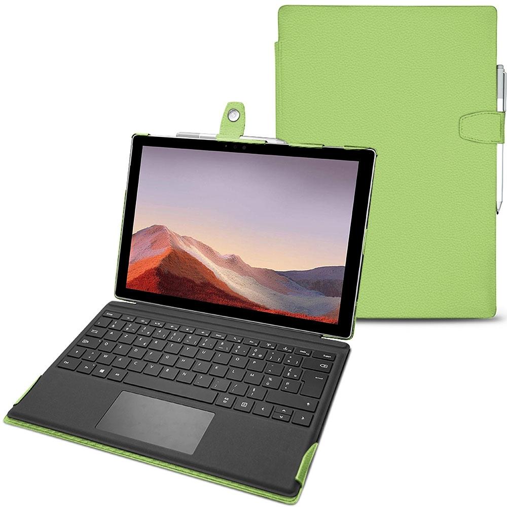 Noreve Lederschutzhülle (Microsoft Surface Pro 7), Tablet Hülle, Grün