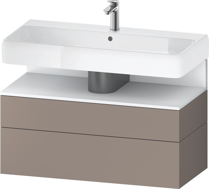 Produktbild Duravit Qatego Waschtischunterbau, 1 Auszug und 1 Schublade, 990x470x590mm, Nische Weiss Matt, QA439 (99 x 47 x 59 cm)
