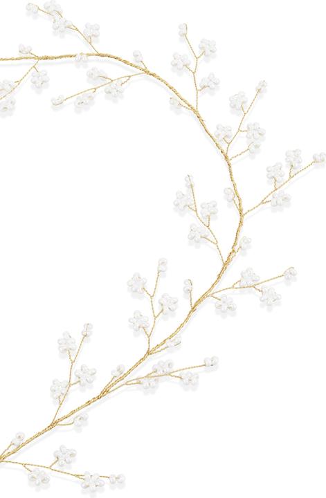 Actual product image Trisa Celebride Wire Decoration Pearl Flowers Gold
