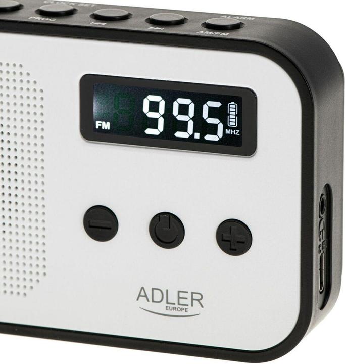 Image du produit Adler Interactive solution | Digital radio PLL AM/FM | AD 1907 | Alarm function | White/Black (AM, FM, KW, PLL)