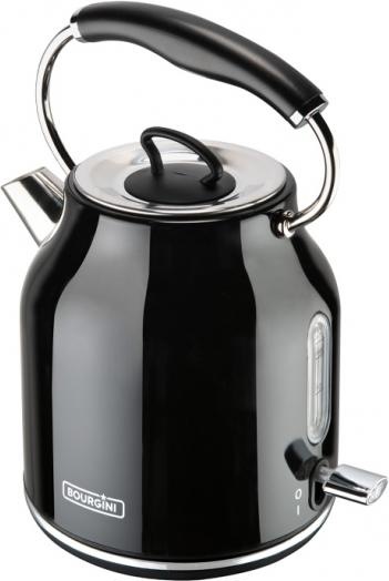 Actual product image Bourgini Retro Waterkoker Deluxe - Zwart - Nostalgic Design - 1.7L (1.70 l)