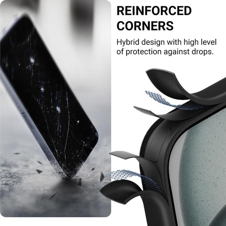 Image du produit Crong Hybrid Frost MAG Cover – MagSafe Hülle für iPhone 16 (Schwarz) (Apple iPhone 16)