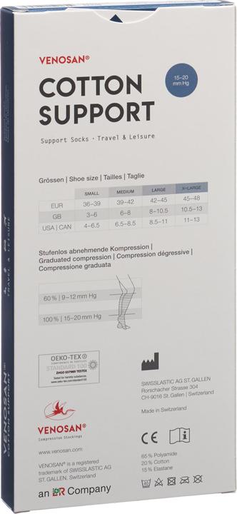 Produktbild Venosan COTTON SUPPORT Socks A-D M white (M)