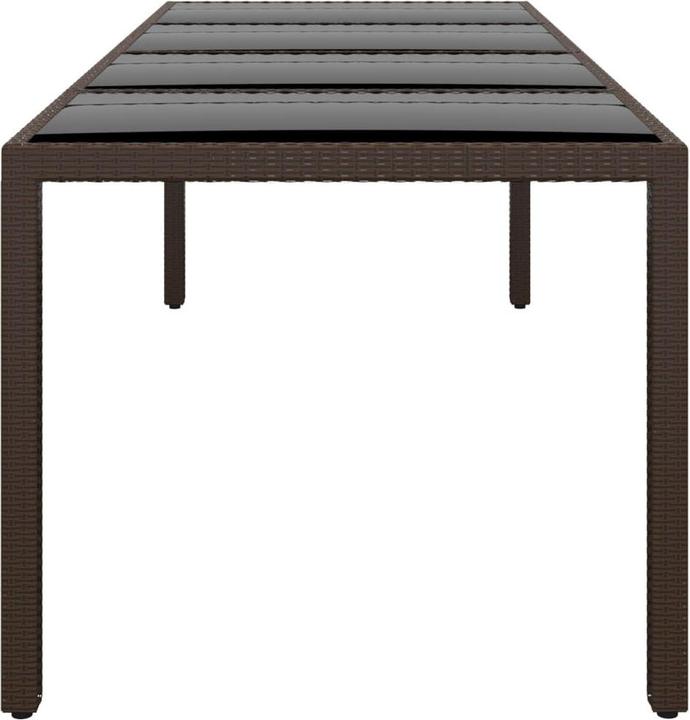 Produktbild vidaXL Gartentisch mit Glasplatte (250 x 100 x 75 cm)