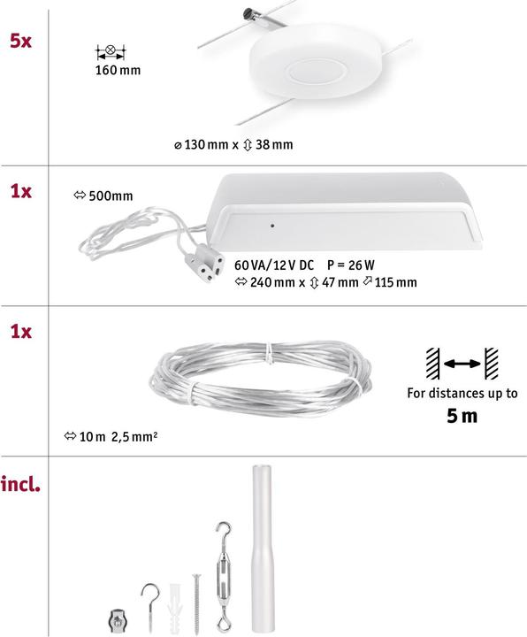 Actual product image Paulmann Luminaire set DiscLED