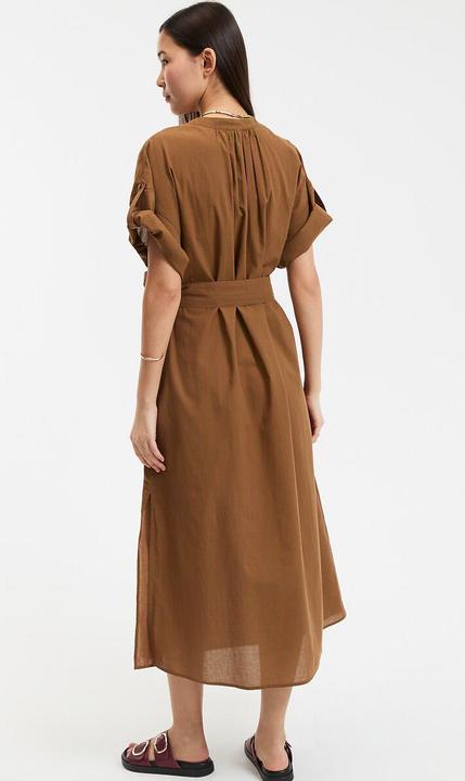 Produktbild La Redoute Collections Gestreiftes langes Kleid mit Rundhalsausschnitt und 3/4-Ärmeln (M)
