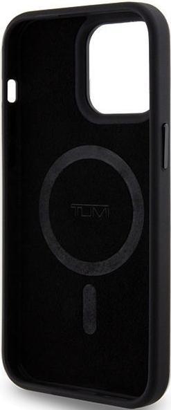 Actual product image Tumi TUHMP15XRBAK iPhone 15 Pro Max 6.7" czarny/black hardcase Leather Balistic Pattern MagSafe (Apple iPhone 15 Pro Max)