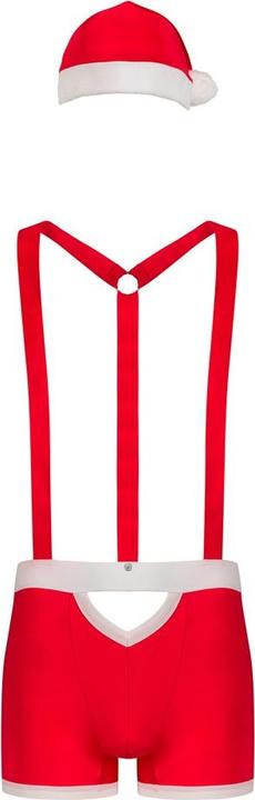Produktbild Obsessive Mister Claus Boxershorts mit Hosenträger und Mütze (L, XL)