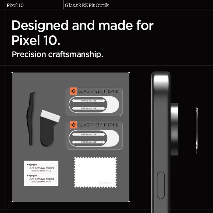 Produktbild Spigen - Optik.tR Camera Glass (2 pack) - Google Pixel 10 - Crystal Clear (2 Stk., Google Pixel 10)