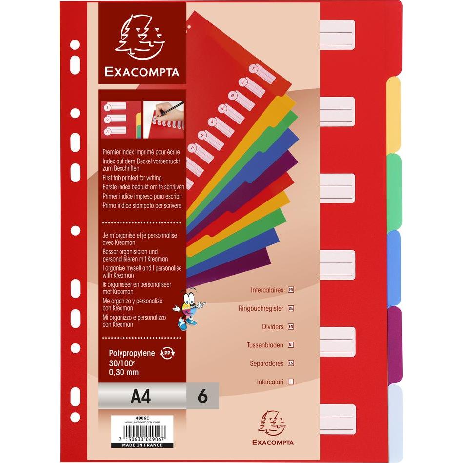 Thumbnail - Exacompta, Ordner Zubehör, Blanko-Register - PP fest