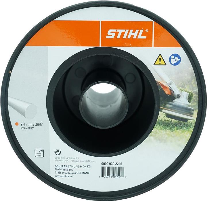 Immagine prodotto Stihl Linea di taglio originale 2,4 mm x 253 m (Pioniere delle erbacce, Lenza per tagliabordi + rocchetto di lenza)