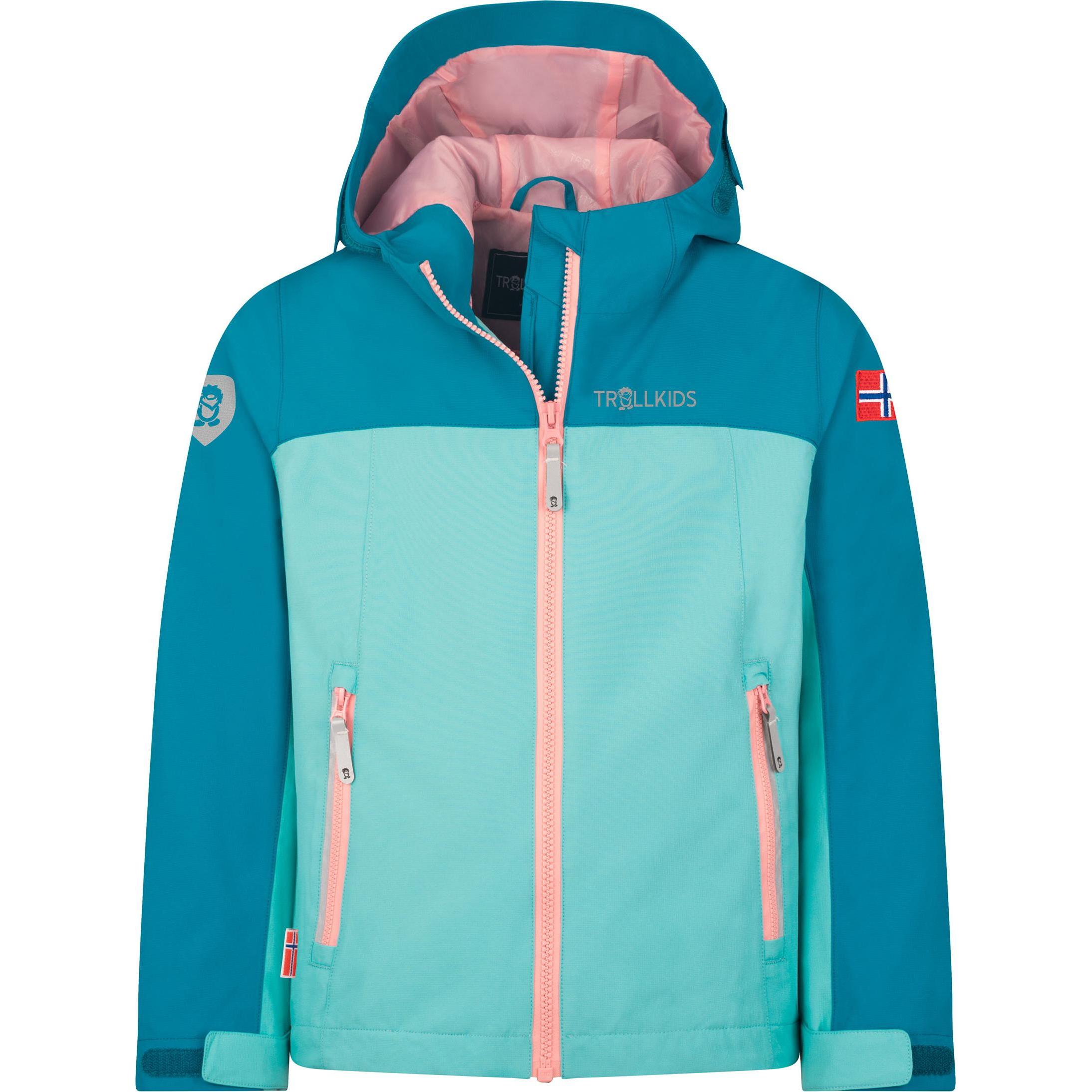 Trollkids, Unisex, Velojacke, Kid's Telemark Jacket (98), Türkis, 98