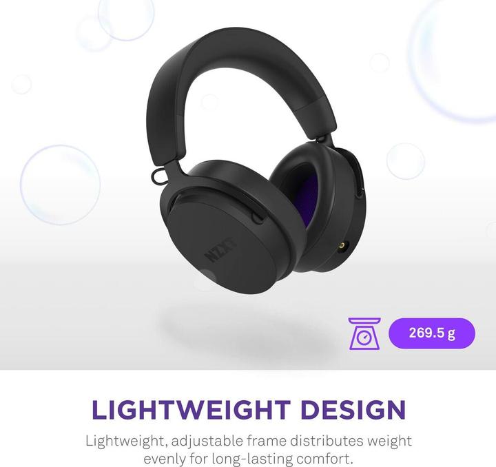 Actual product image MSI NZXT Wired Closed Back Headset 40mm Black V2 AP-WCB40-B2 retail (Cable)