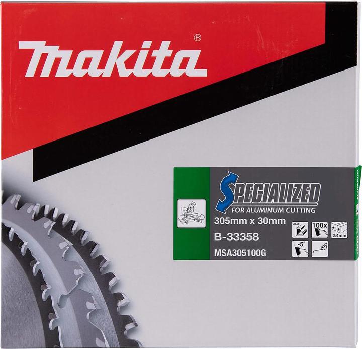 Productafbeelding Makita Gespecialiseerd zaagblad, 305 x 30 mm, 100Z, B-33358