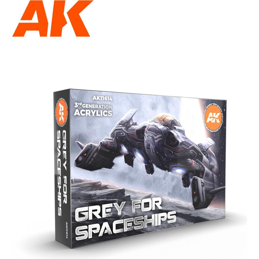 Thumbnail - AK Interactive Ak Set de Peinture - Grey for Spaceships Colors Set