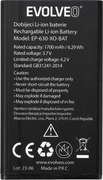 Evolveo original battery 1700 mAh for EasyPhone XO
