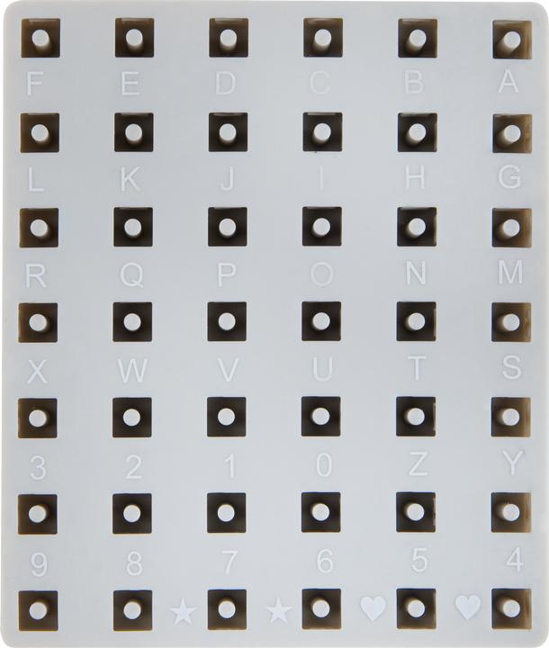 Produktbild Rayher Silikon-Giessform "Perlen-Buchstaben & Zahlen"