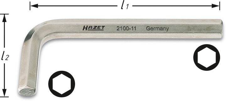 Actual product image HAZET Offset screwdriver 2100-10 ∙ Inside hexagon profile ∙ 10 mm