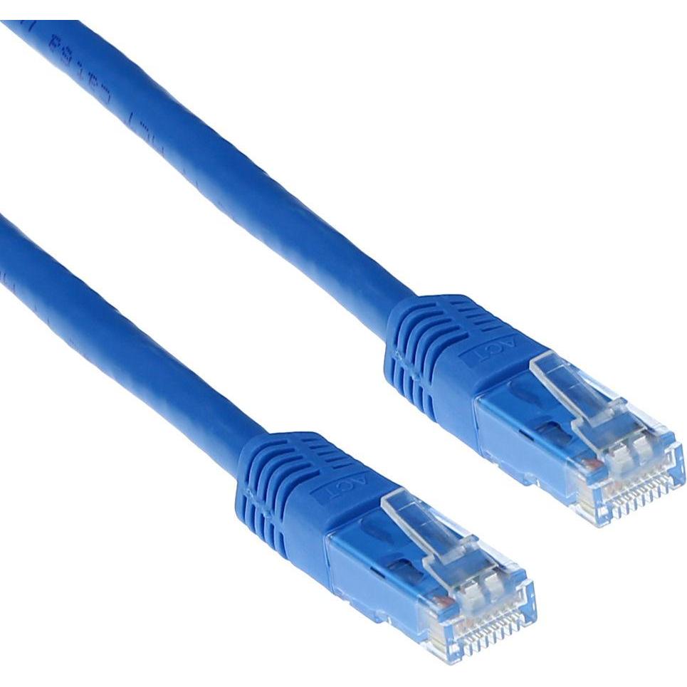 Thumbnail - ACT Blue 15 meter U/UTP CAT5E patch cable with RJ45 connectors. Cat5e u/utp blue 15.00m (U/UTP, CAT5e, 15 m), Netzwerkka...