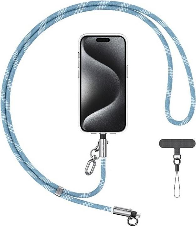 Usams Smycz do telefonu z kablem do ładowania SJ746 30W USB-C do Lightning 1.2m niebieski (1.20 m, USB 2.0, 30 W)