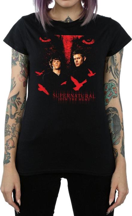 Actual product image Supernatural Womens/Ladies Crow Eyes Cotton T-Shirt (S)