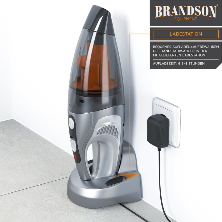 Produktbild Brandson Akku Handstaubsauger 85 W, beutellos, Akku Handstaubsauger mit HEPA-Filter Beutellos