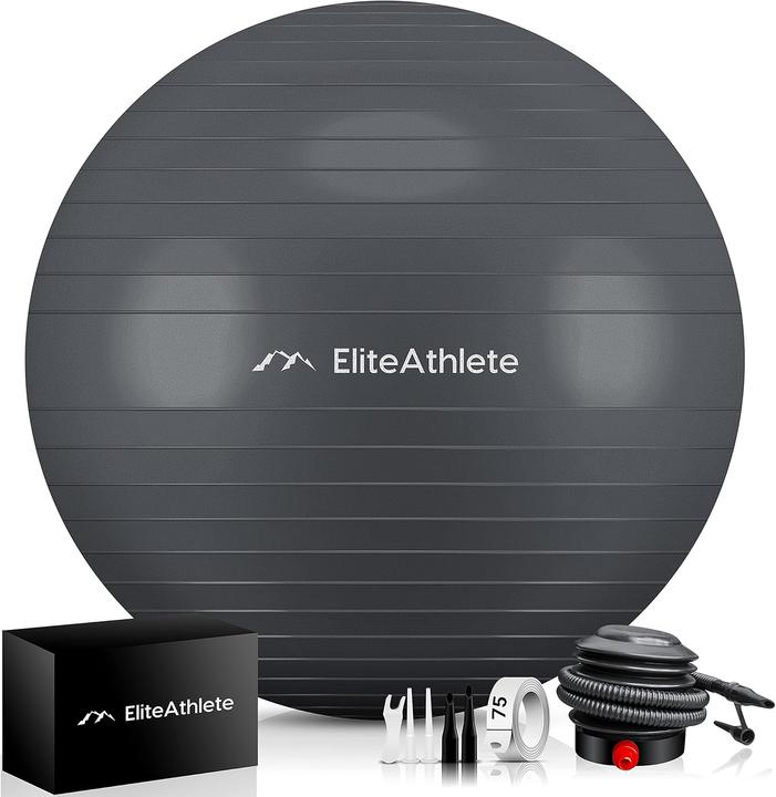 Immagine prodotto EliteAthlete Gymnastikball mit Luftpumpe (55 cm)