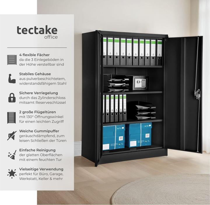 Actual product image tectake Filing cabinet (90 x 40 x 140 cm)