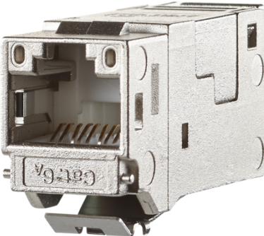 Actual product image Metz Connect Keystone RJ45 installation module CAT 6a (Keystone module)