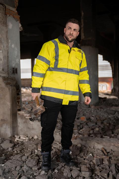 Actual product image Korntex Hi-Vis Premium Rain Jacket (L)